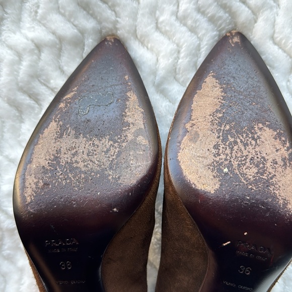PRADA BROWN SUEDE LEATHER - Picture 8 of 11